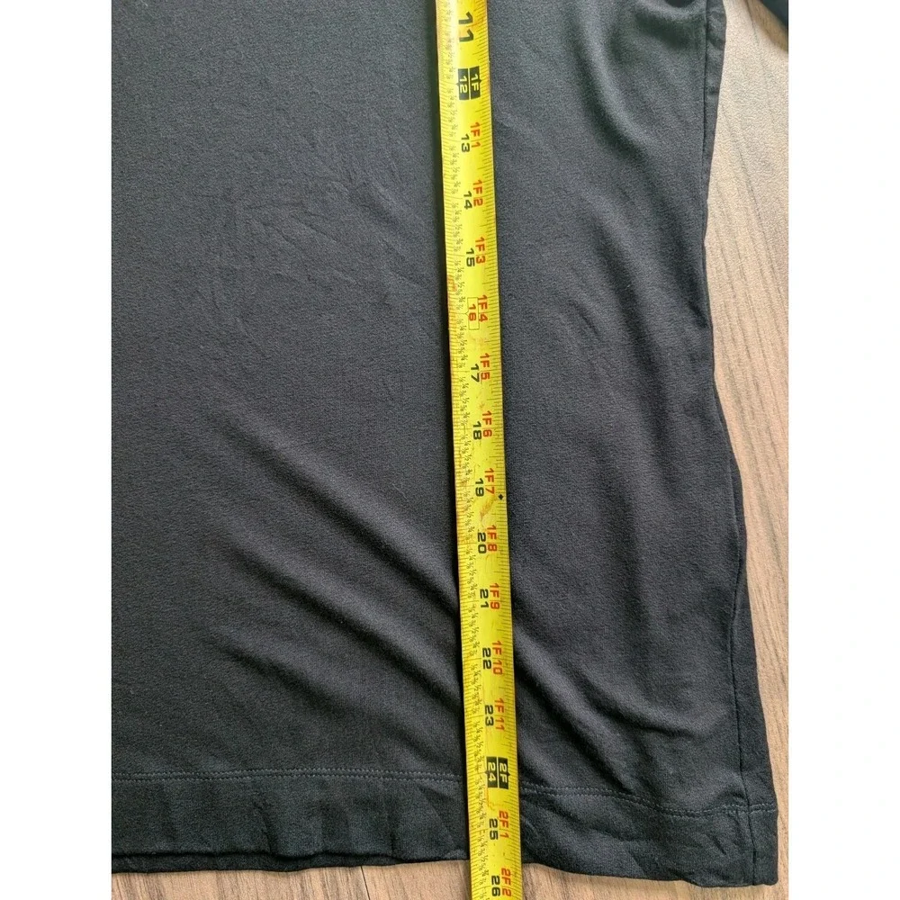Chico's The Ultimate Tee Black Long Sleeve Stretch Knit Top Size 1 Medium - Picture 4 of 5